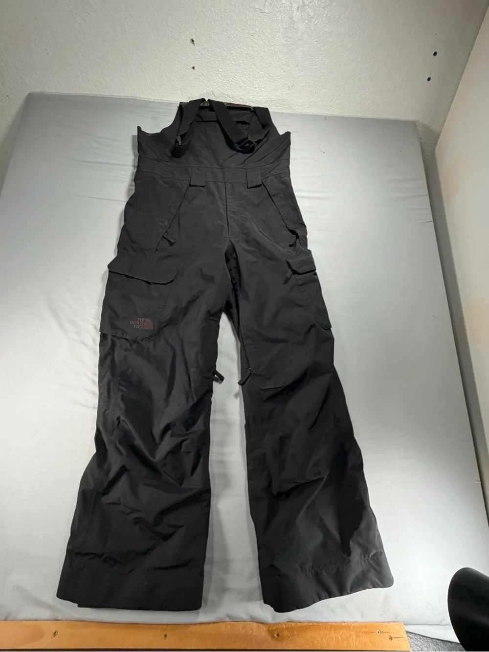 The North Face Ski Snowboard Pants Black Suspenders Mens S Small P #1004
